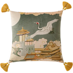 Housse de Coussin Gris Jaune Dernier Vol - Vignette | Gellone