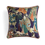 Housse de Coussin Bleu et Ecru La Promesse - Vignette | Gellone