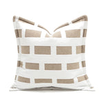 Housse de Coussin Beige Blanc Taupe Brickell - Vignette | Gellone