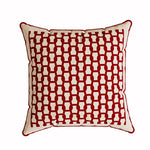 Housse de Coussin Motifs Rouges Milles Noeuds Rouge - Vignette | Gellone