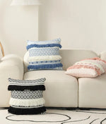 Housse de Coussin Blanc et Noir Noir Bohème - Vignette | Gellone