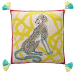 Housse de Coussin Graphique Jaune L'Enchaîné - Vignette | Gellone