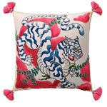 Housse de Coussin Original Beige et Rouge Le Tigre Bleu - Vignette | Gellone