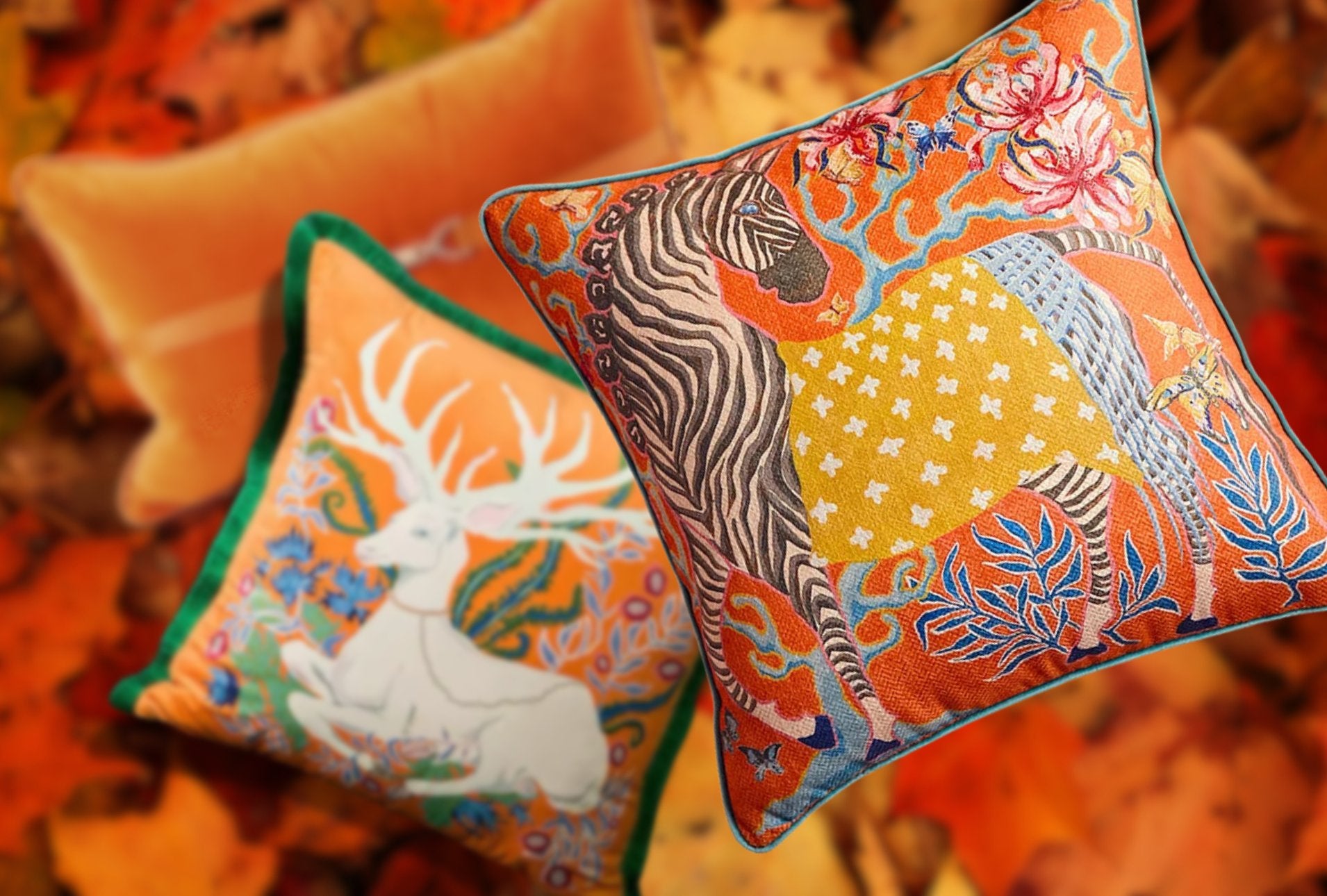 Housse de Coussin Orange | Autumn Leaves