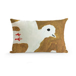 Housse de Coussin Terracotta 45x45   Oiseau Blanc - Vignette | Gellone