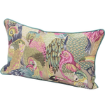 Housse de Coussin Bleu Canard et Beige   Les Oiseaux - Vignette | Gellone