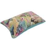 Housse de Coussin Bleu Canard et Beige   Les Oiseaux - Vignette | Gellone