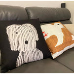 Housse de Coussin Motif Noir et Blanc Art Déco   Le Chien - Vignette | Gellone