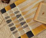 Housse de Coussin Tissu Ethnique Chic en Jaune   Puglia - Vignette | Gellone