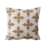 Housse de Coussin Blanc et Lin   Croix de Lin - Vignette | Gellone