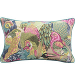 Housse de Coussin Bleu Canard et Beige   Les Oiseaux - Vignette | Gellone