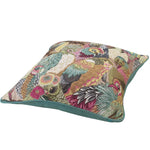 Housse de Coussin Bleu Canard et Beige   Les Oiseaux - Vignette | Gellone