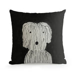 Housse de Coussin Motif Noir et Blanc Art Déco   Le Chien - Vignette | Gellone