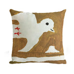 Housse de Coussin Terracotta 45x45   Oiseau Blanc - Vignette | Gellone