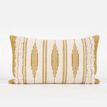 Housse de Coussin Tissu Ethnique Chic en Jaune   Puglia - Vignette | Gellone