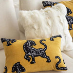 Housse de Coussin Jaune Moutarde et Gris   Jaune Sauvage - Vignette | Gellone