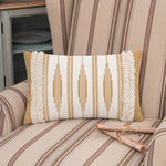 Housse de Coussin Tissu Ethnique Chic en Jaune   Puglia - Vignette | Gellone