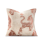 Housse de Coussin Beige et Rouge   Tigre Ecarlate - Vignette | Gellone