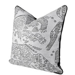 Housse de Coussin Graphique Noir et Blanc   Le Tigre de la Montagne Blanche - Vignette | Gellone