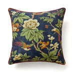 Housse de Coussin Bleu Feuilles   Jardin d'Azur - Vignette | Gellone