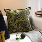 Housse Coussin Vert Noir   La Montagne Verte du Tigre - Vignette | Gellone