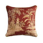 Housse de Coussin Chine Rouge   Pavillon d'Or - Vignette | Gellone