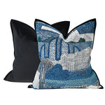 Housse de Coussin Bleu et Argent   Mer d'Argent - Vignette | Gellone