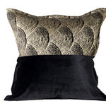 Housse de Coussin 45x45 Geometrique Noir et Or   Ecailles d'Or - Vignette | Gellone