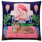 Housse de Coussin 60x60 Flamants Roses   Tigre et Flamants - Vignette | Gellone