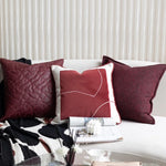 Housse de Coussin Matelassé Rouge   Borgogna - Vignette | Gellone