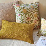 Housse de Coussin Jaune Moutarde Fleurs   Auriel - Vignette | Gellone