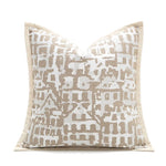 Housse de Coussin Blanc et Beige   From Riomaggiore W.L - Vignette | Gellone