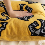 Housse de Coussin Jaune Moutarde et Gris   Jaune Sauvage - Vignette | Gellone