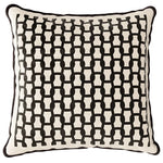 Housse de Coussin Géométrique Noir et Blanc   Mille Noeuds - Vignette | Gellone